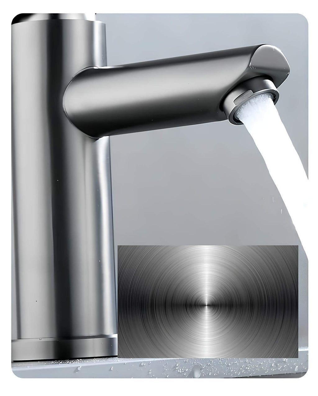 Robinet mitigeur - Inox - Gris clair