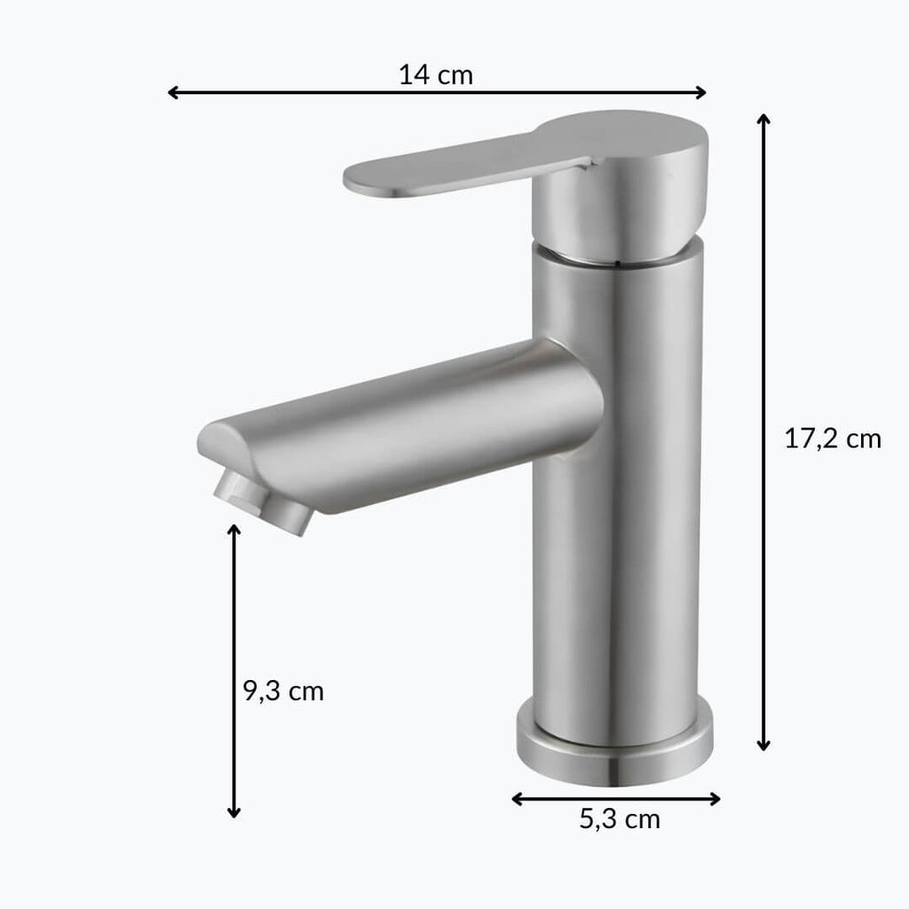 Robinet mitigeur - Inox - Gris clair