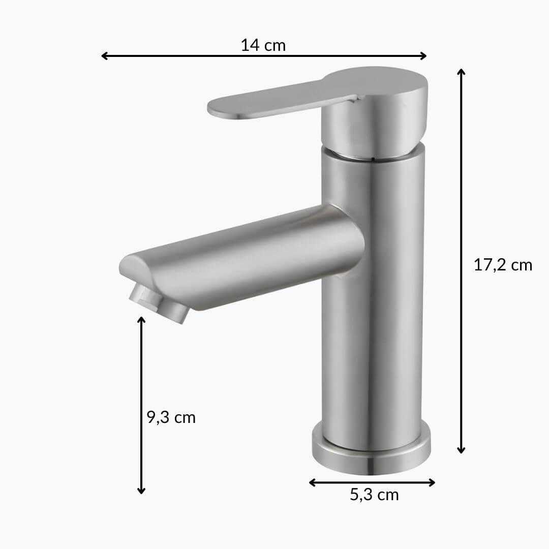Robinet mitigeur - Inox - Gris clair
