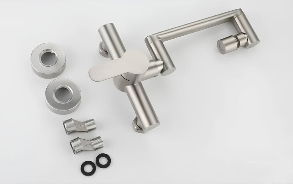 Robinet rabattable - Design compact - Gris Brossé