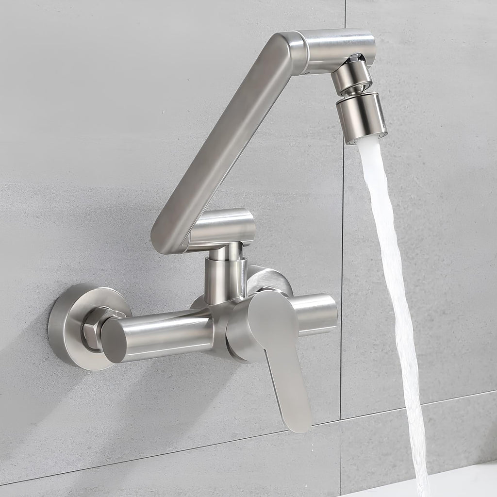 Robinet rabattable - Design compact - Gris Brossé