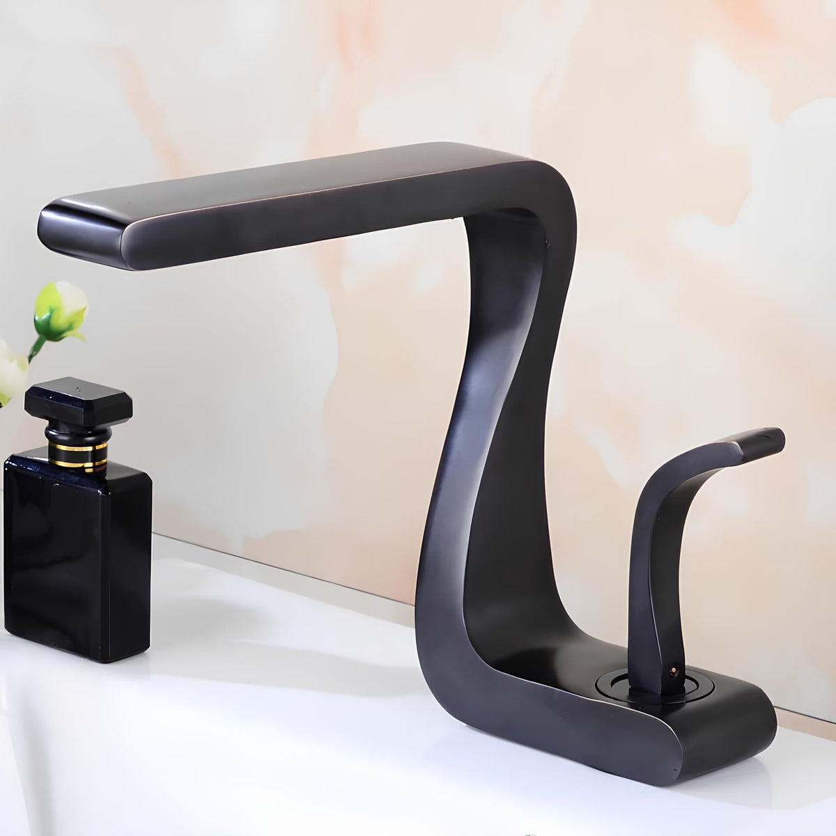 Robinet lavabo rétro chic en laiton - Argent
