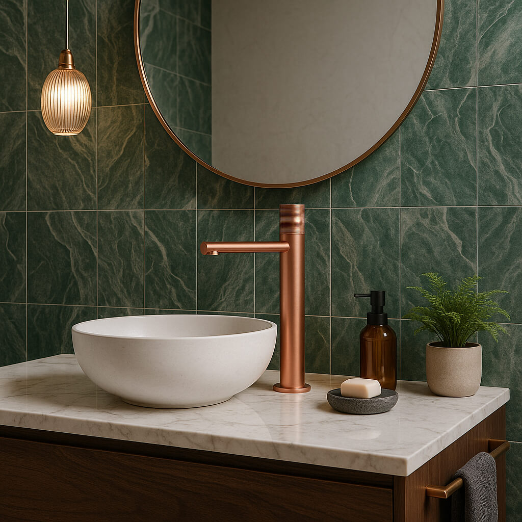 Robinet vasque salle de bain - Design - Or Rose Image