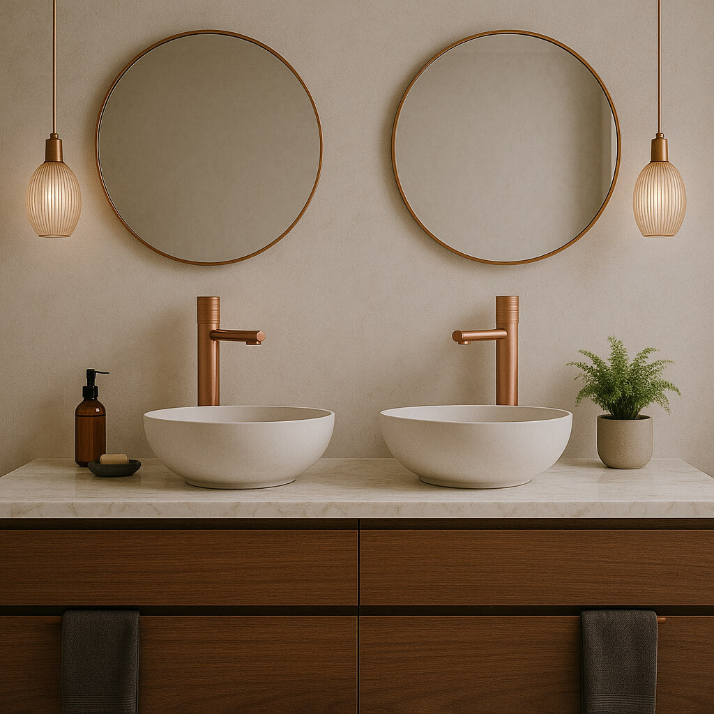 Robinet vasque salle de bain - Design - Or Rose