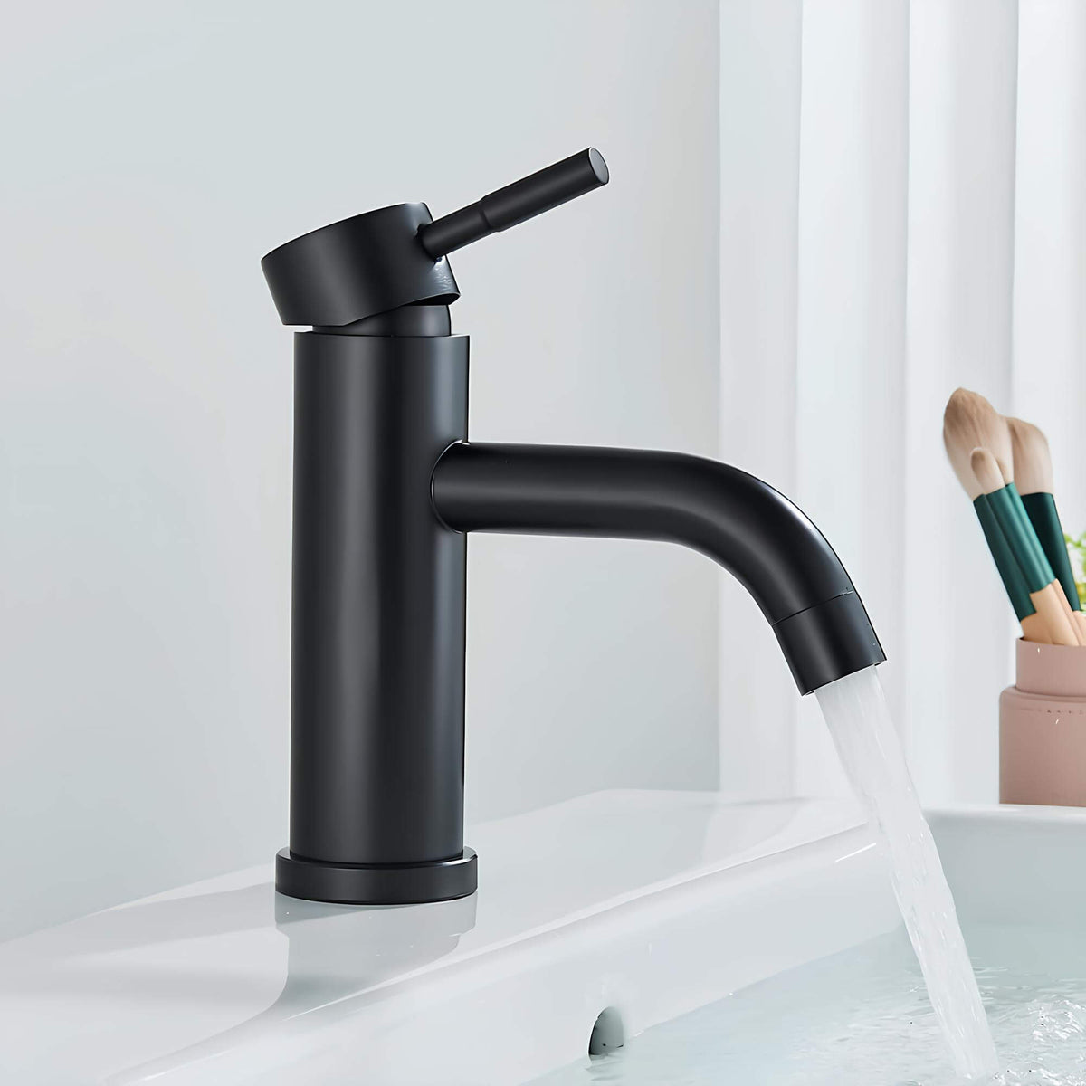 Robinet pour lavabo moderne - Gris Brossé