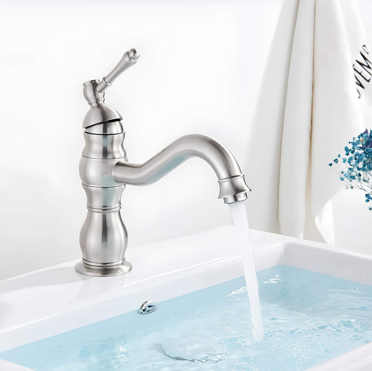Robinet lavabo vintage en laiton - Or