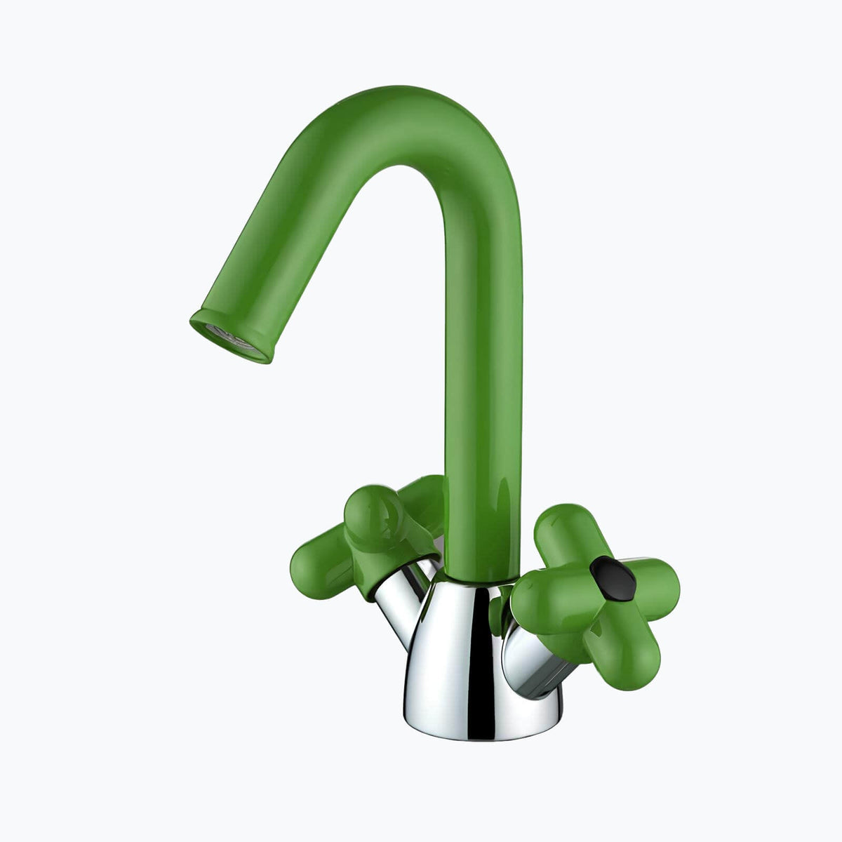 Robinet mélangeur lavabo - design contemporain élégant - Vert