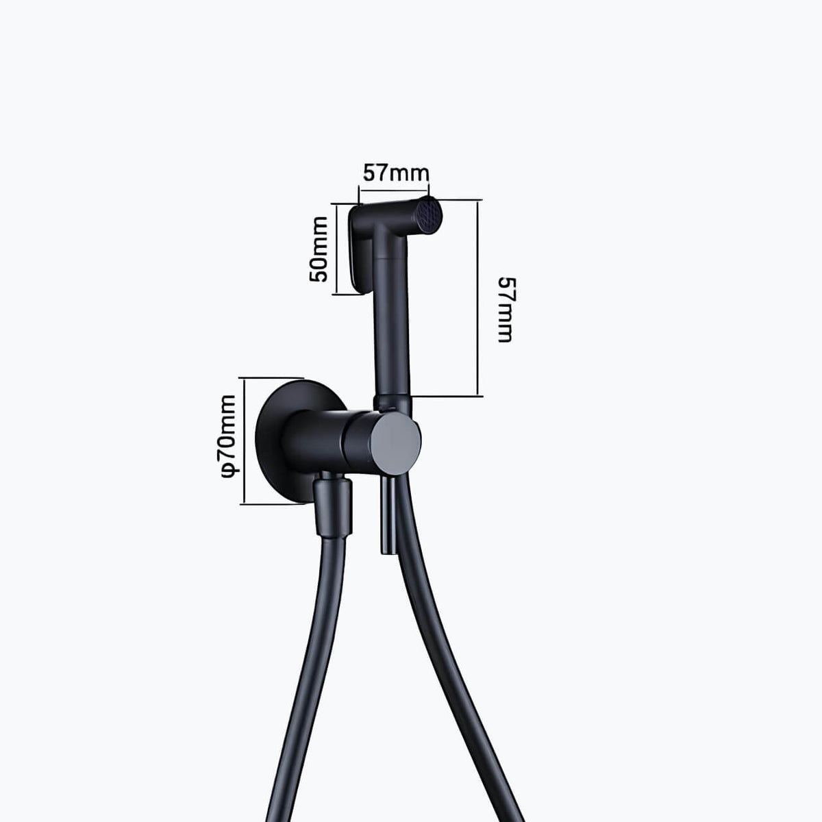 Douchette WC en laiton - Gris foncé