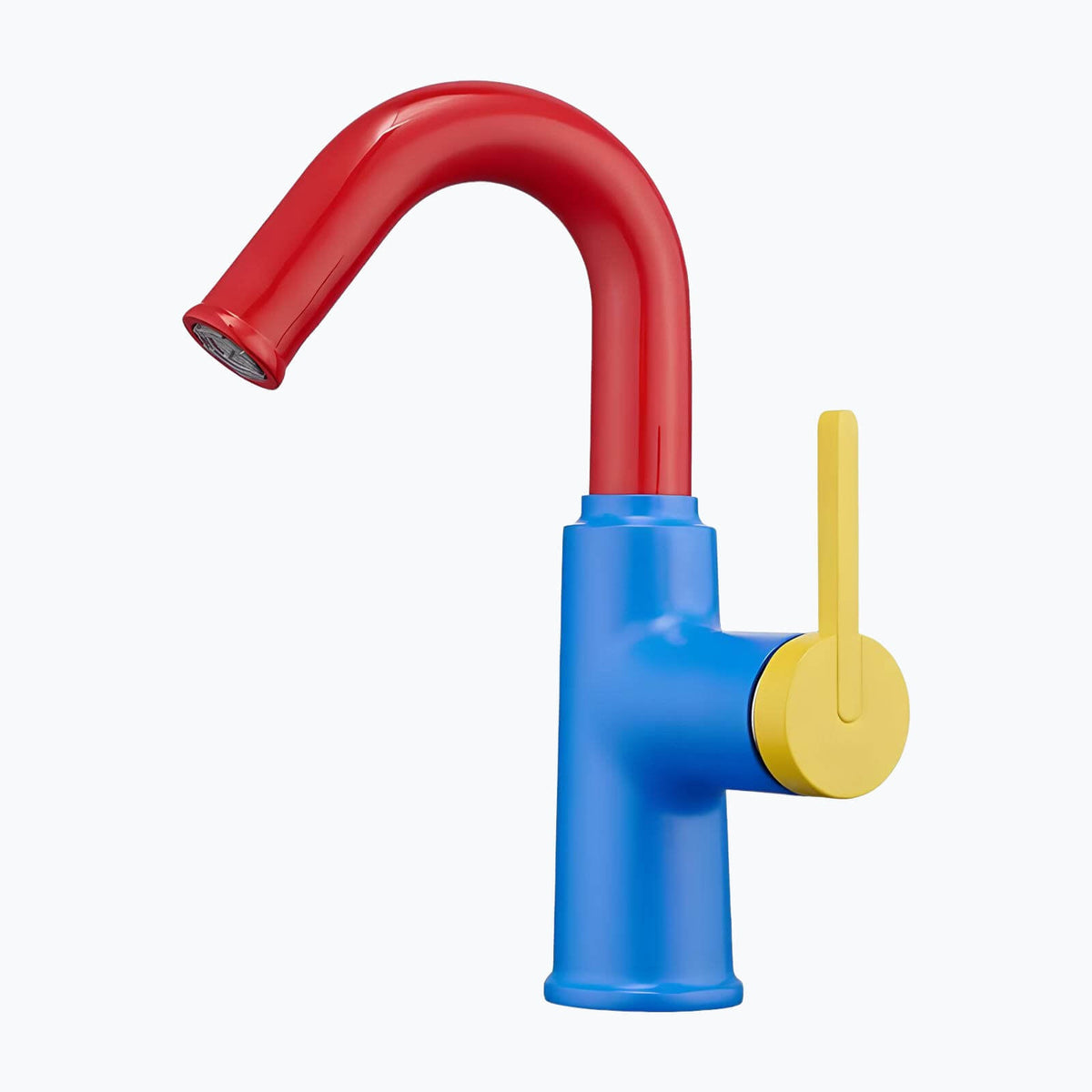 Robinet mitigeur en laiton - bec pivotant 360°, design contemporain - Vert