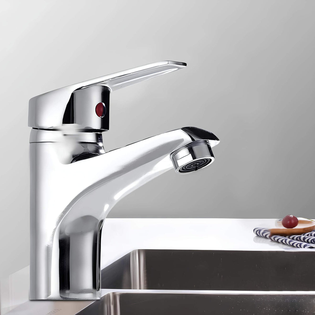 Robinet mitigeur lavabo - finition chrome - Chrome