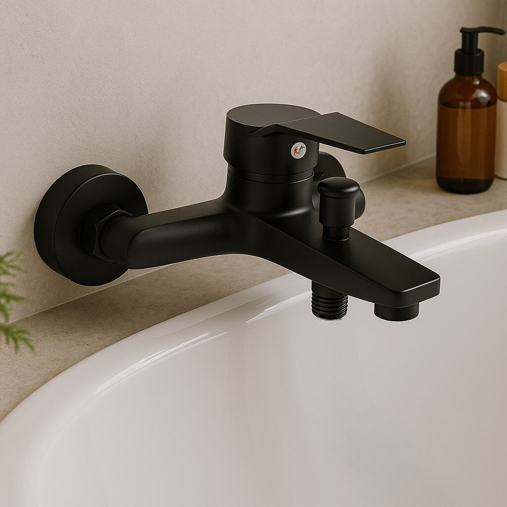 Robinet mitigeur mural douche & baignoire - Noir