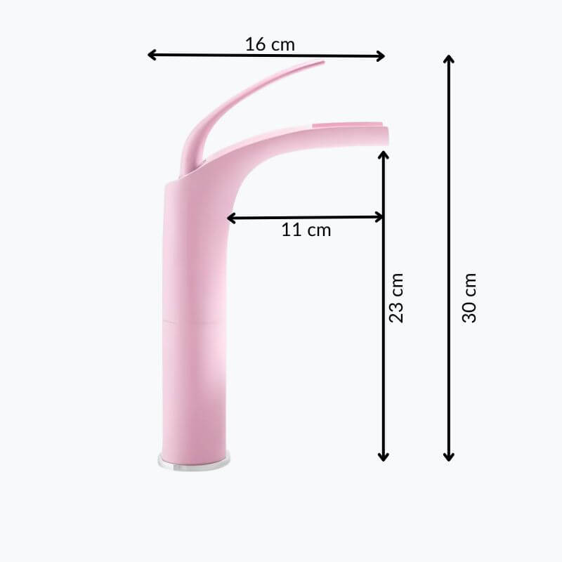 Robinet mitigeur rose en laiton - mitigeur cascade pour lavabo - Compact