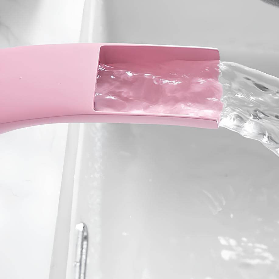 Robinet mitigeur rose en laiton - mitigeur cascade pour lavabo - Compact