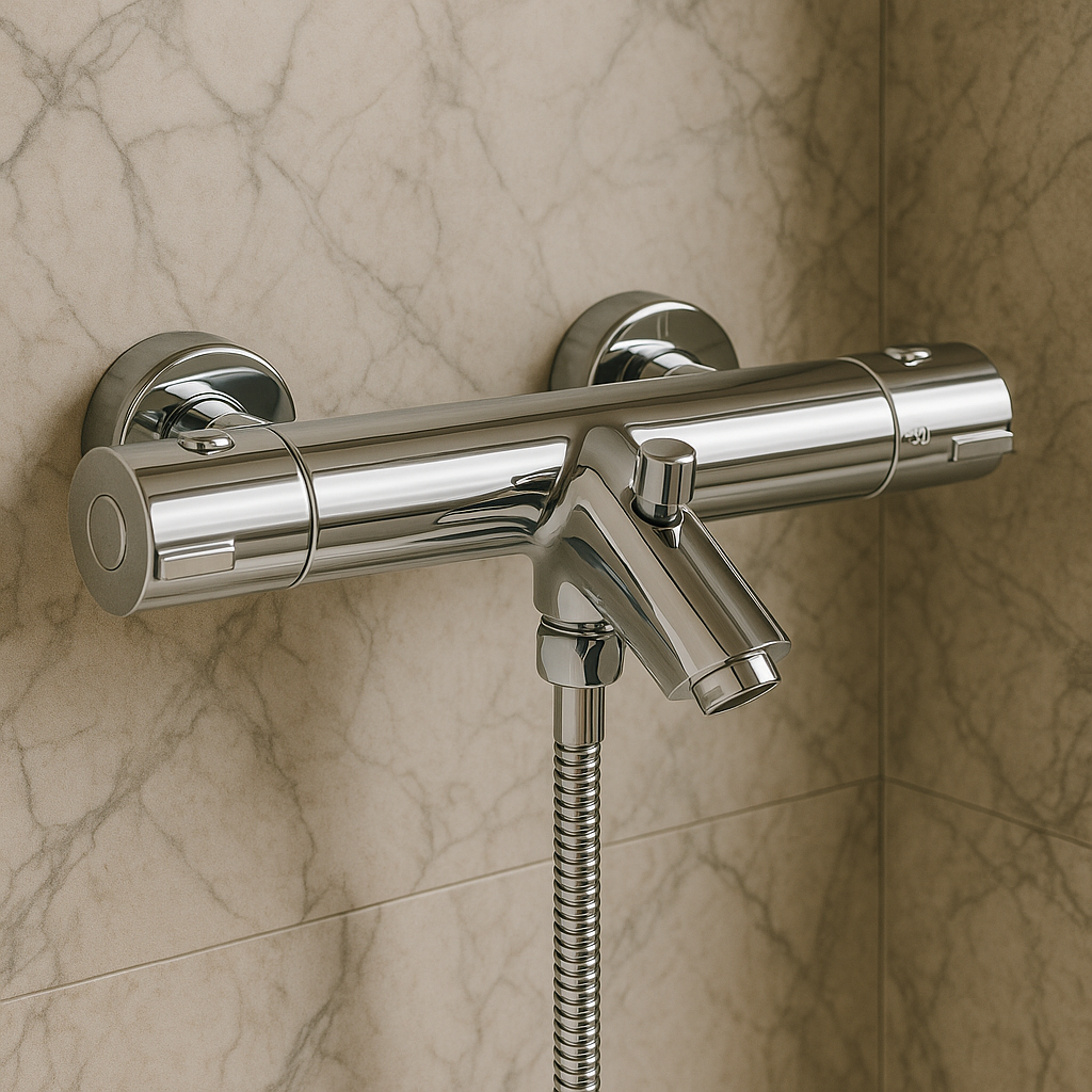 Robinet mitigeur thermostatique - Confort et design - Noir