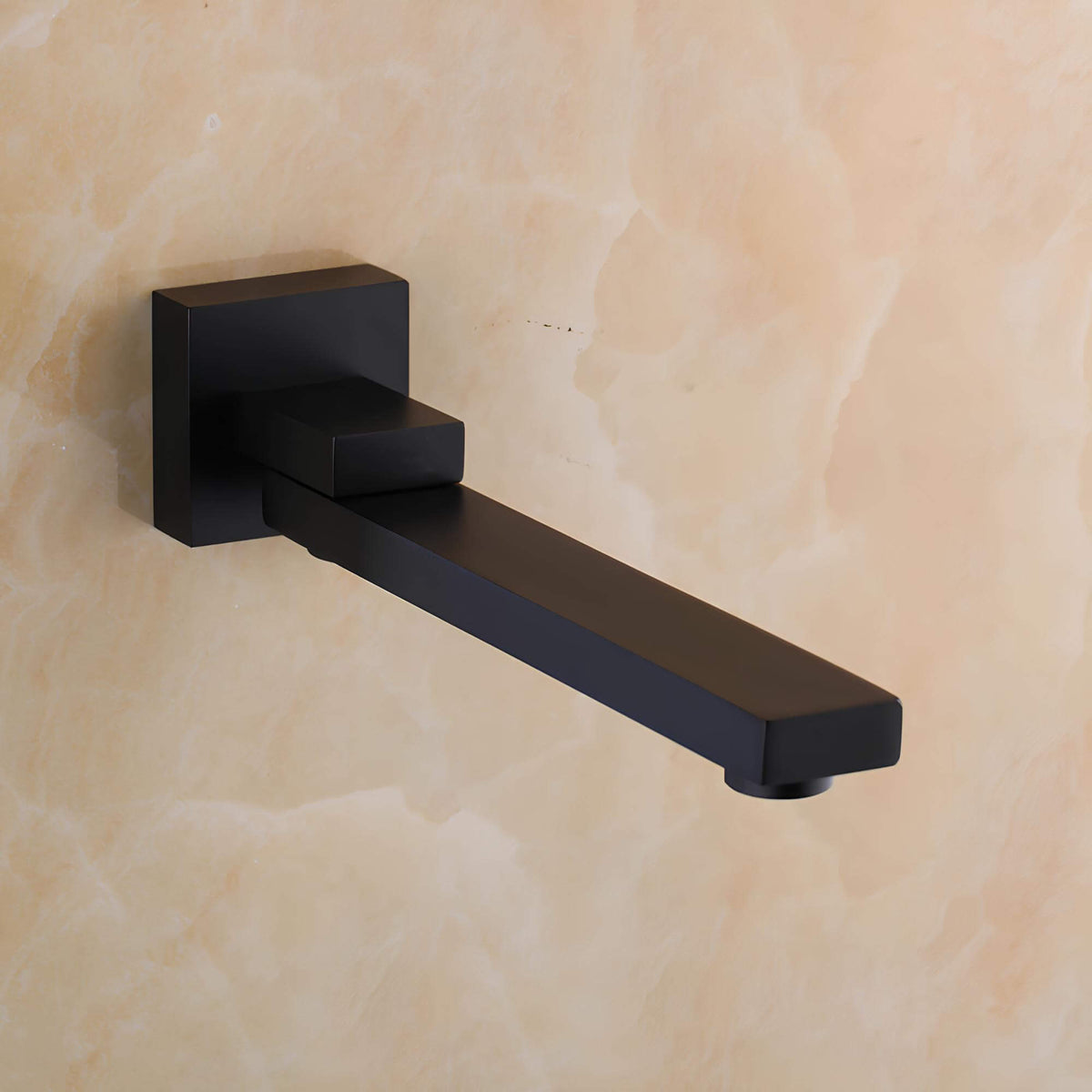 Robinet mural avec bec orientable - Noir
