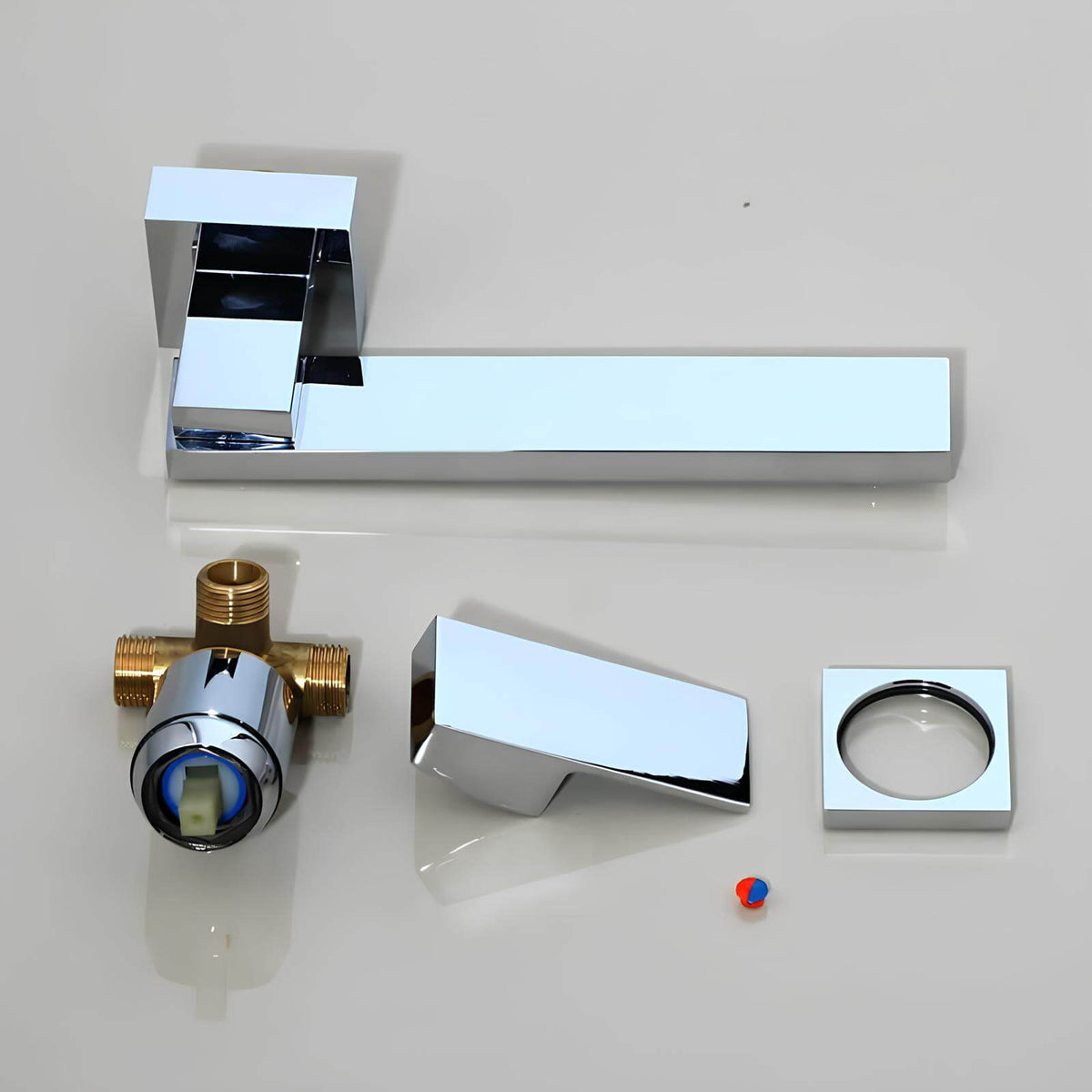 Robinet mural avec bec orientable - Noir