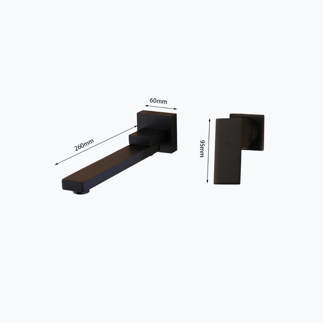 Robinet mural avec bec orientable - Noir