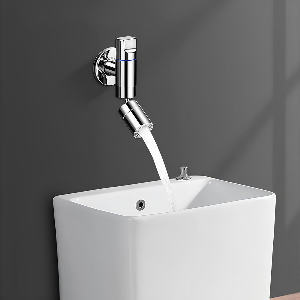 Robinet mural compact - Eau froide - Chrome