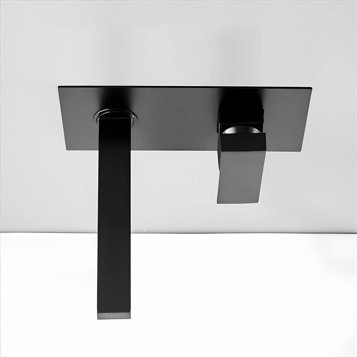 Robinet mural design rectangle - Noir