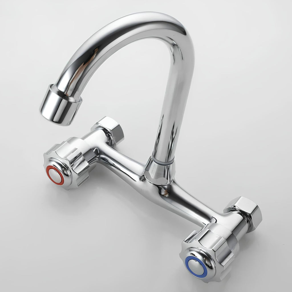 Robinet mural - fonctionnel et pratique - Chrome