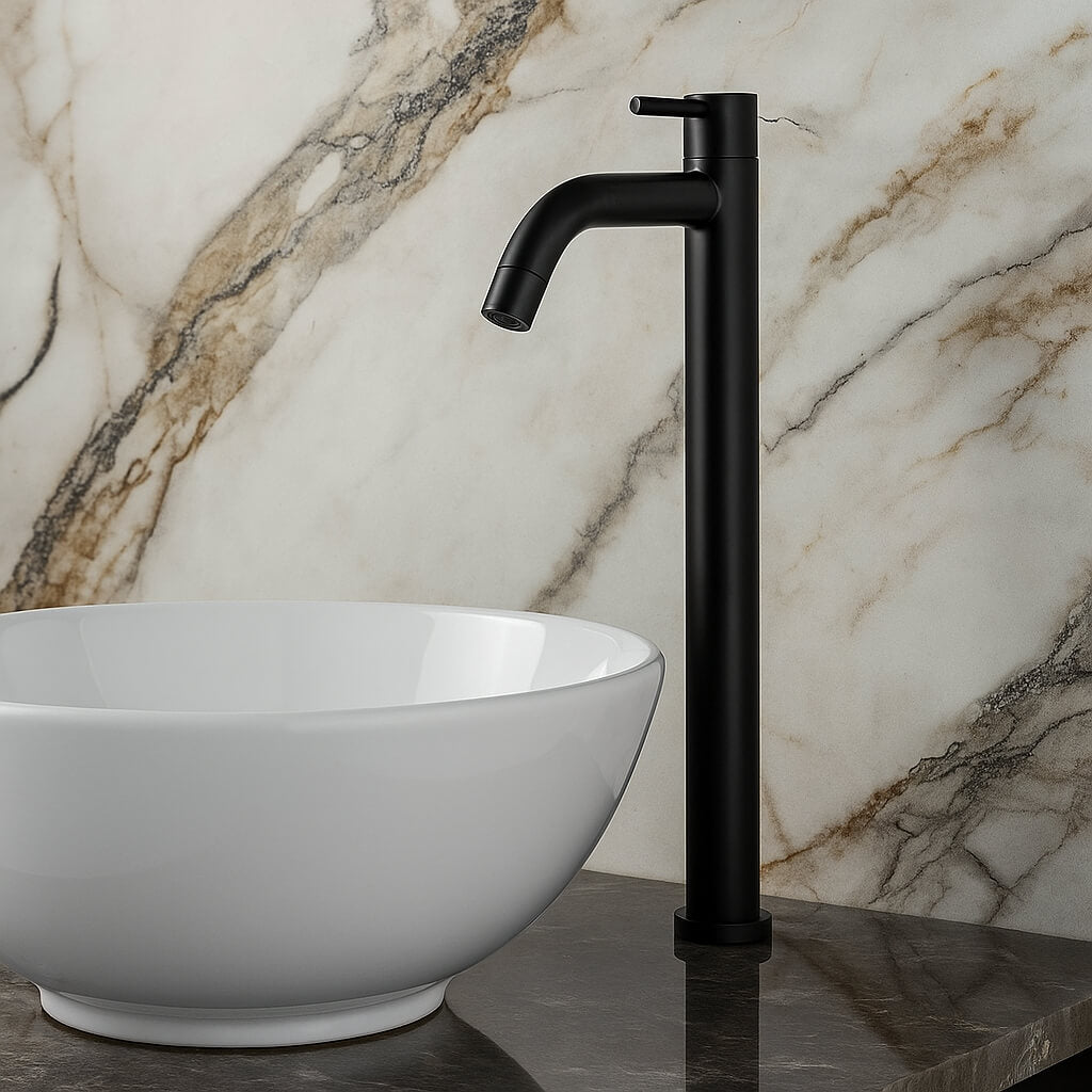 Robinet vasque - Eau froide - Gris