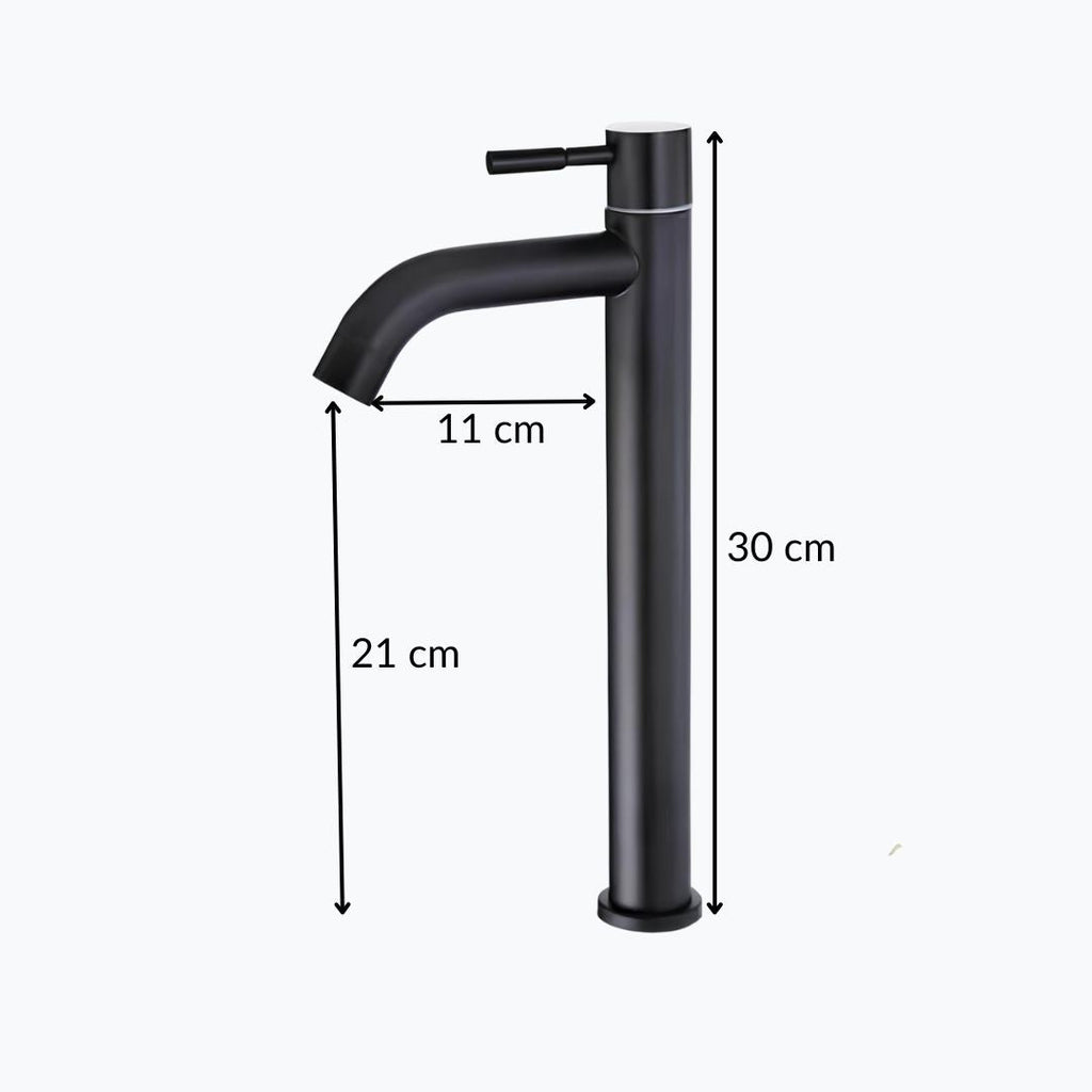 Robinet vasque - Eau froide - Gris
