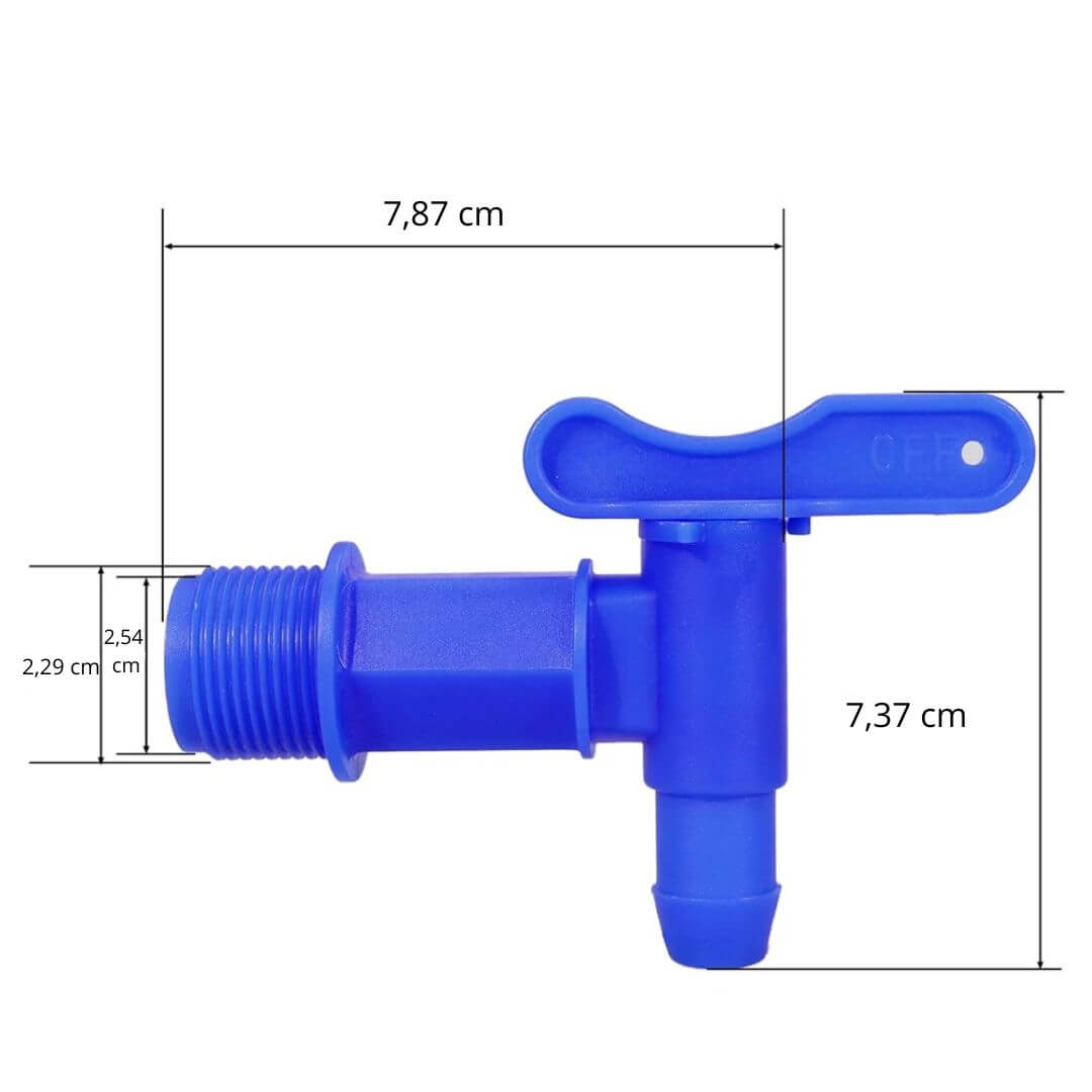 Robinet pour cuve de jardin - Bleu