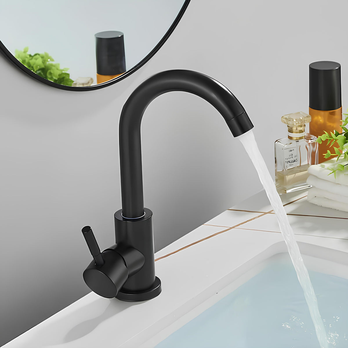 Robinet pour lavabo pivotant -360° - Chrome