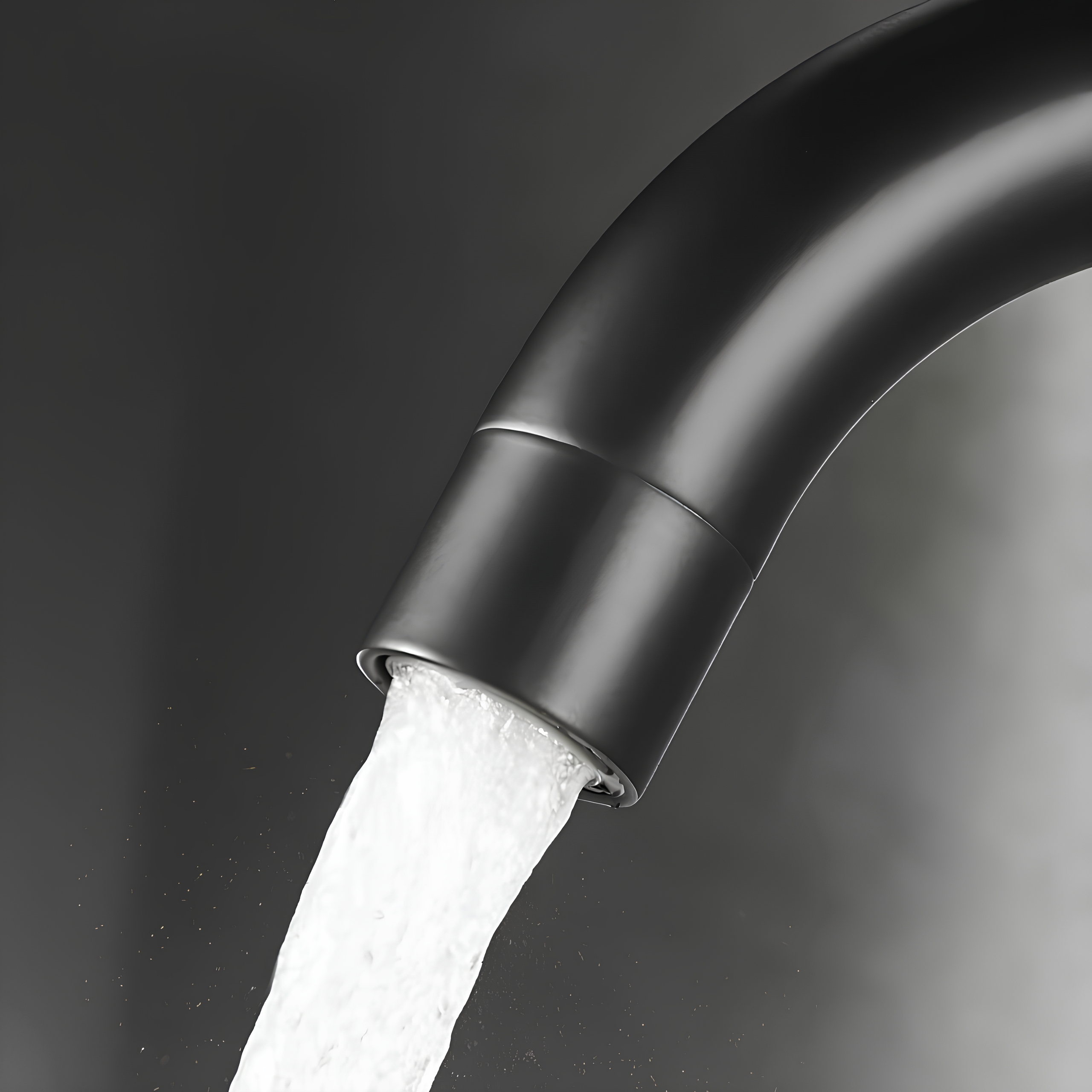 Robinet pour lavabo pivotant -360° - Noir Image