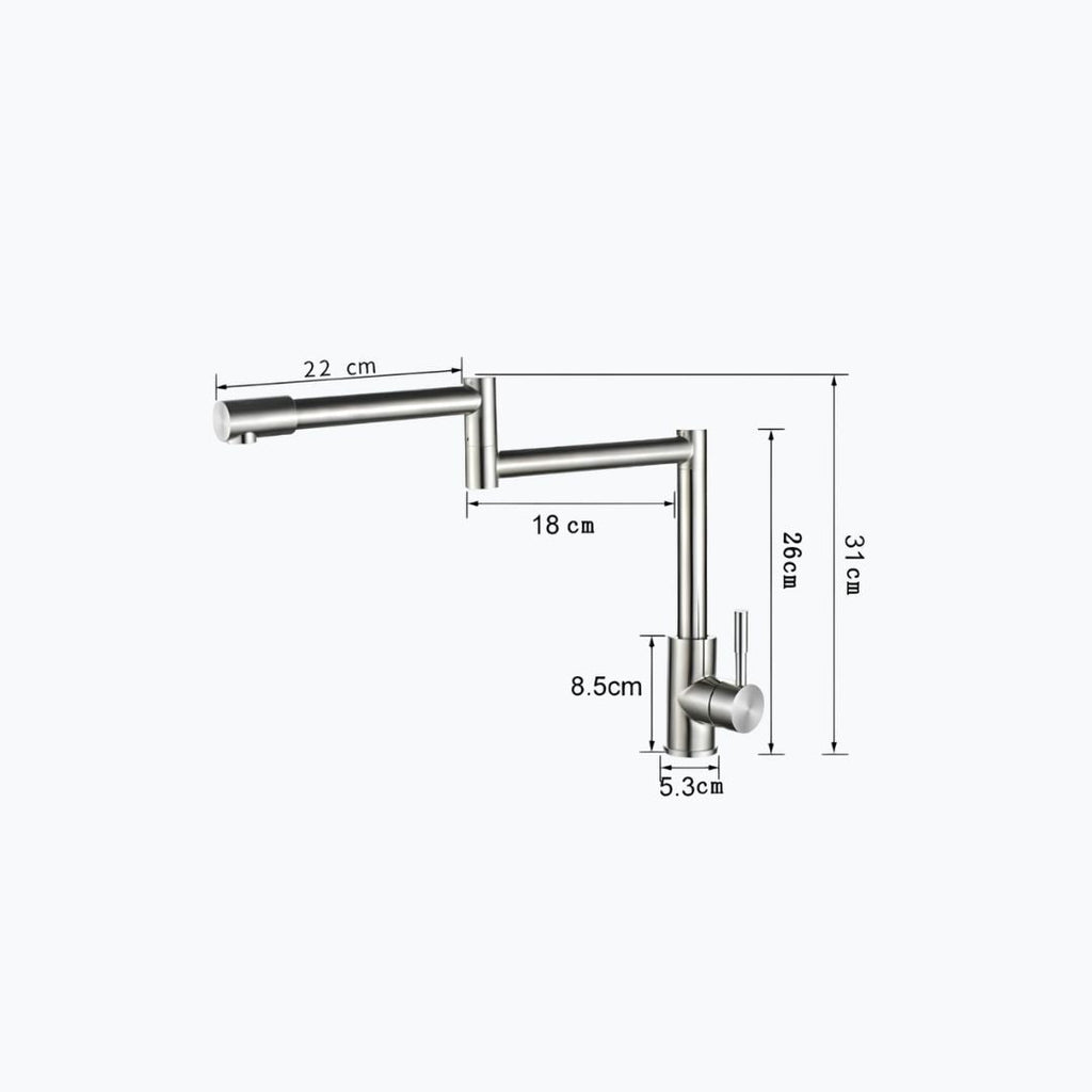 Robinet rabattable 360° - Argent