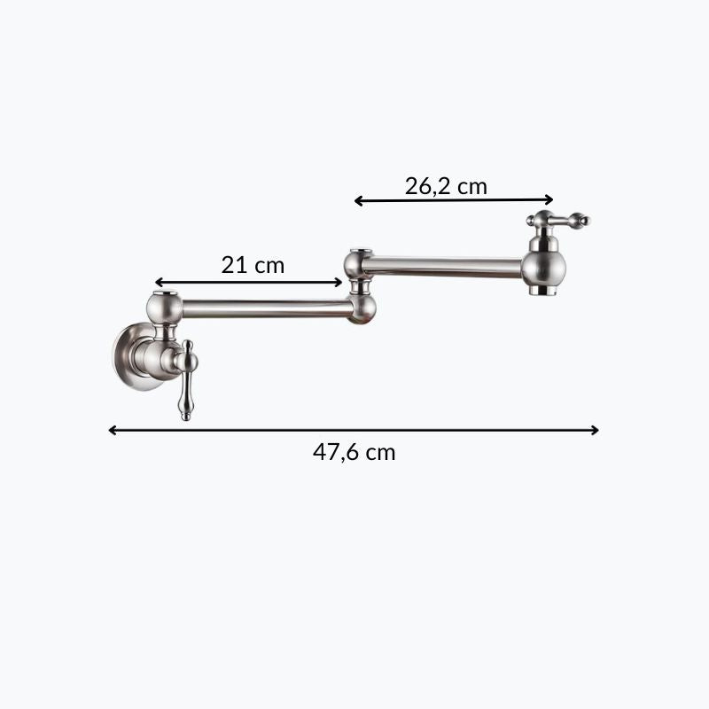 Robinet rabattable design - eau froide - Or brossé