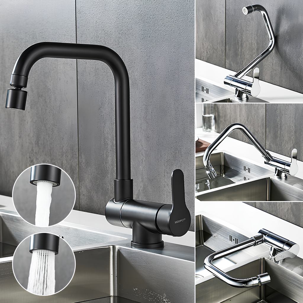 Robinet rabattable - Flexible & compact - Noir