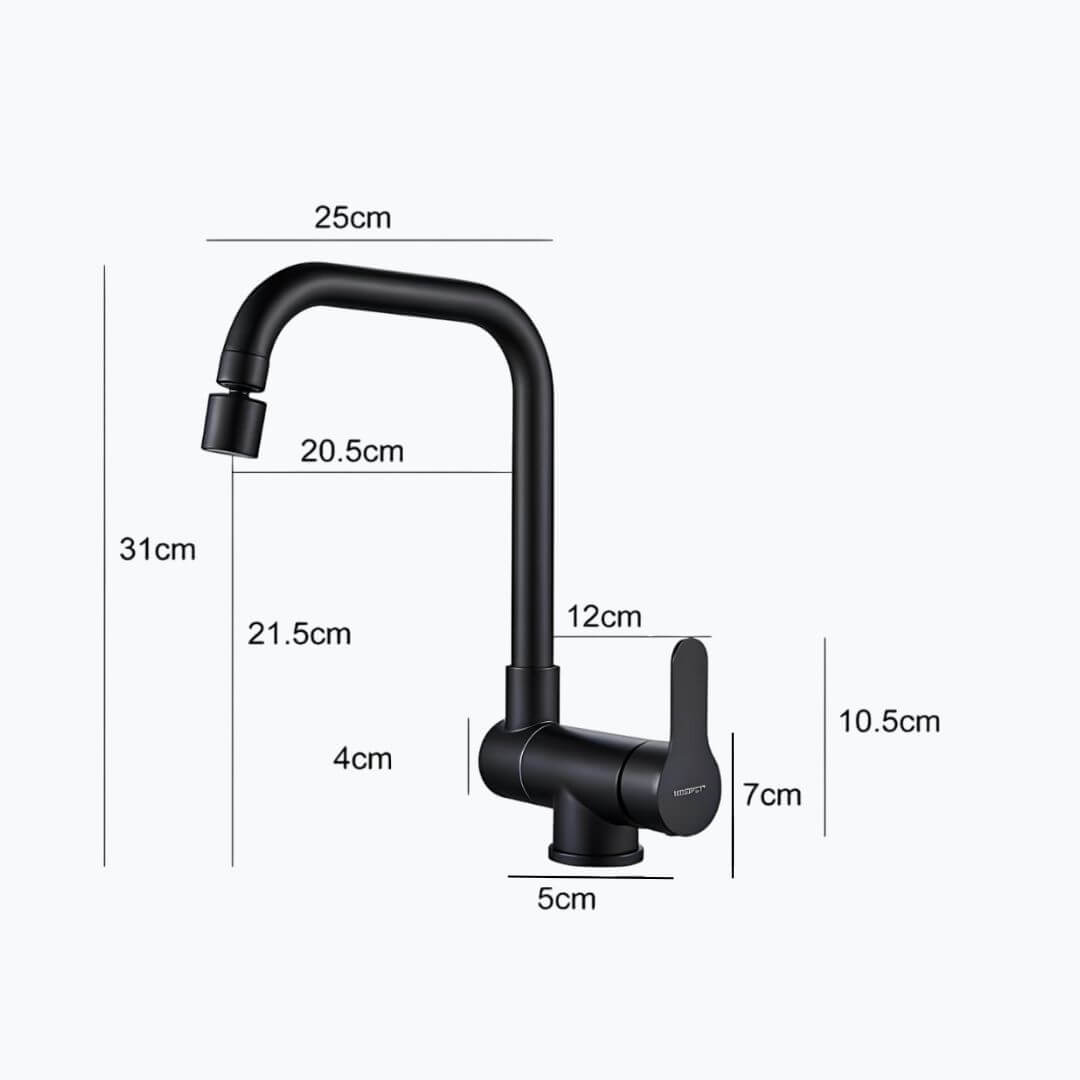 Robinet rabattable - Flexible & compact - Chrome