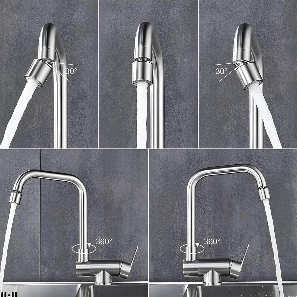 Robinet rabattable - Flexible & compact - Noir