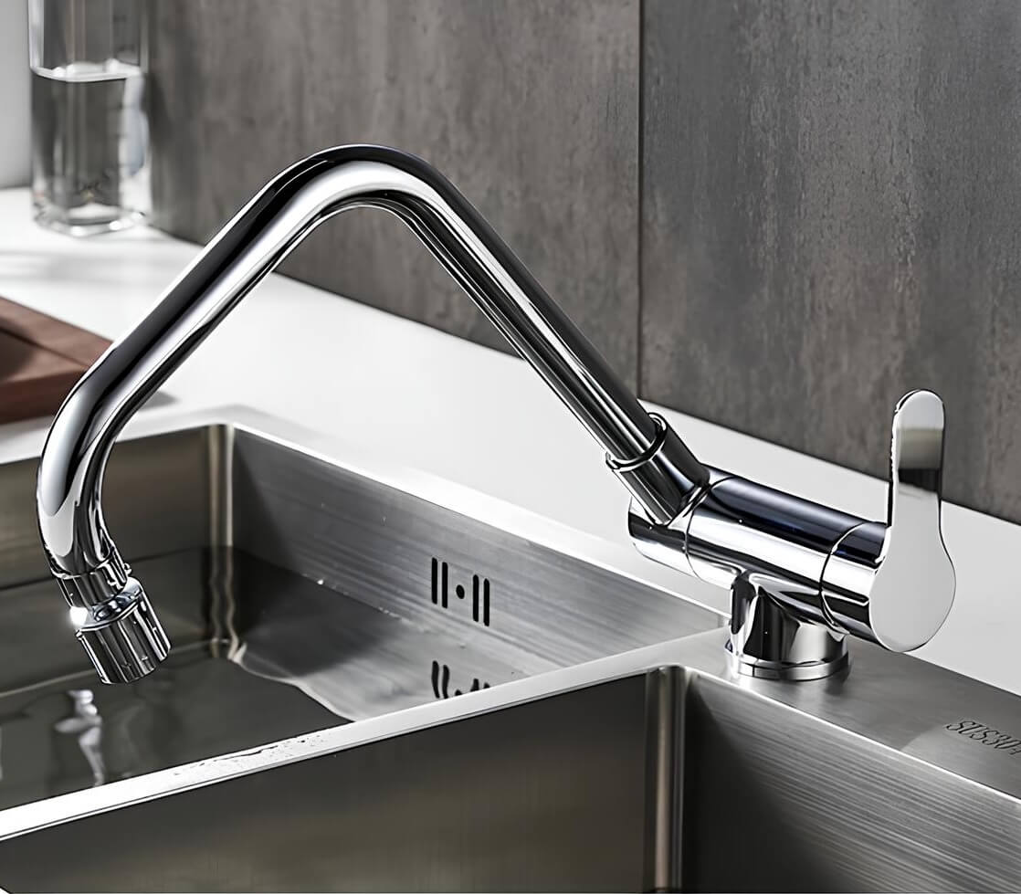 Robinet rabattable - Flexible & compact - Noir