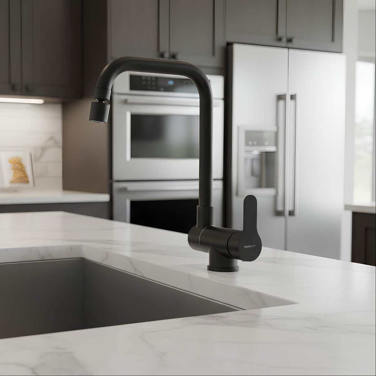 Robinet rabattable - Flexible & compact - Gris brossé