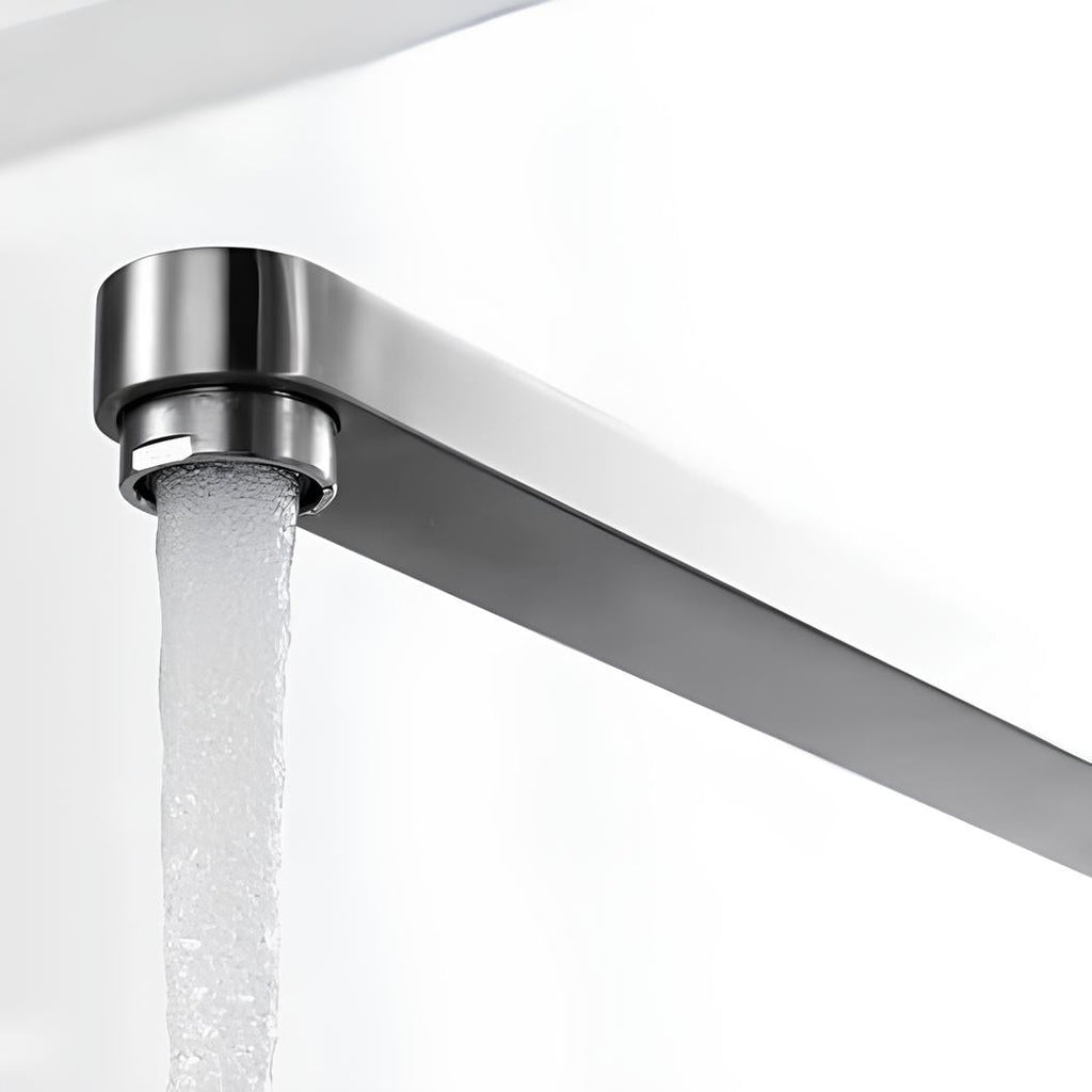 Robinet cuisine encastré en Inox - Gris brossé