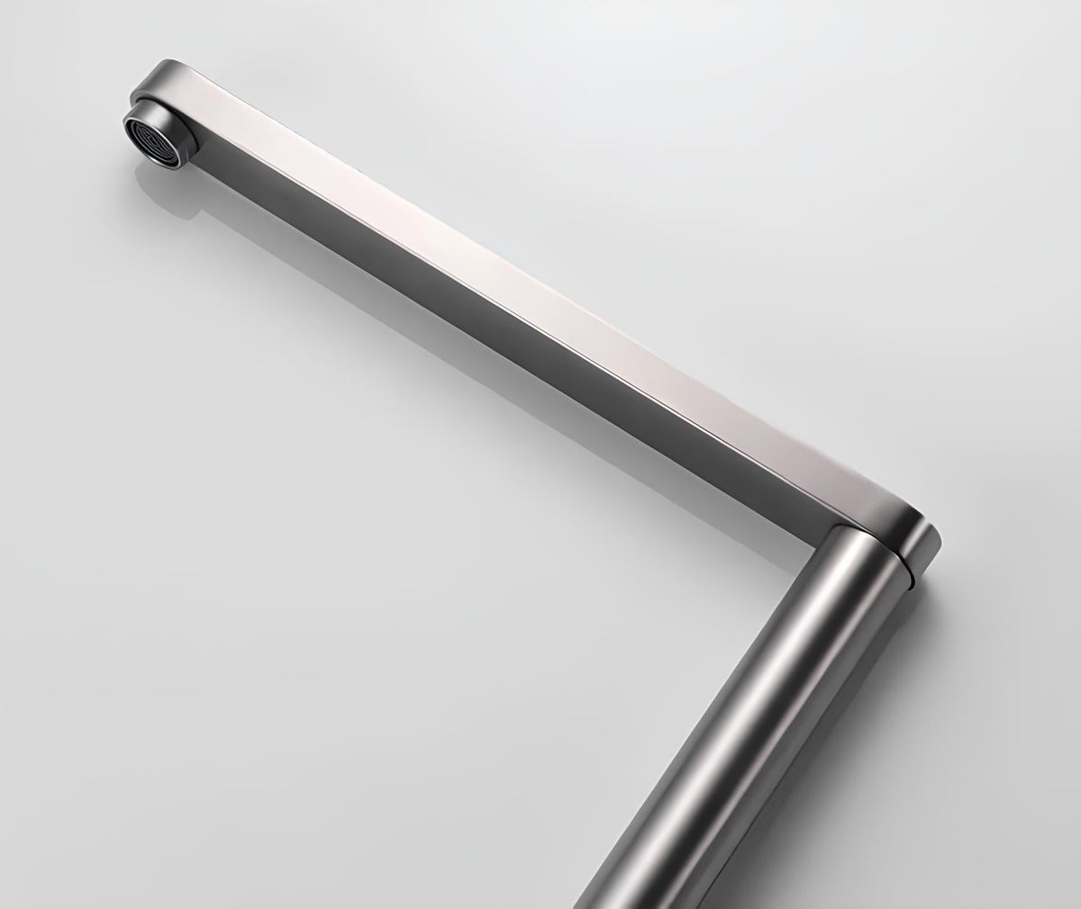Robinet cuisine encastré en Inox - Gris brossé