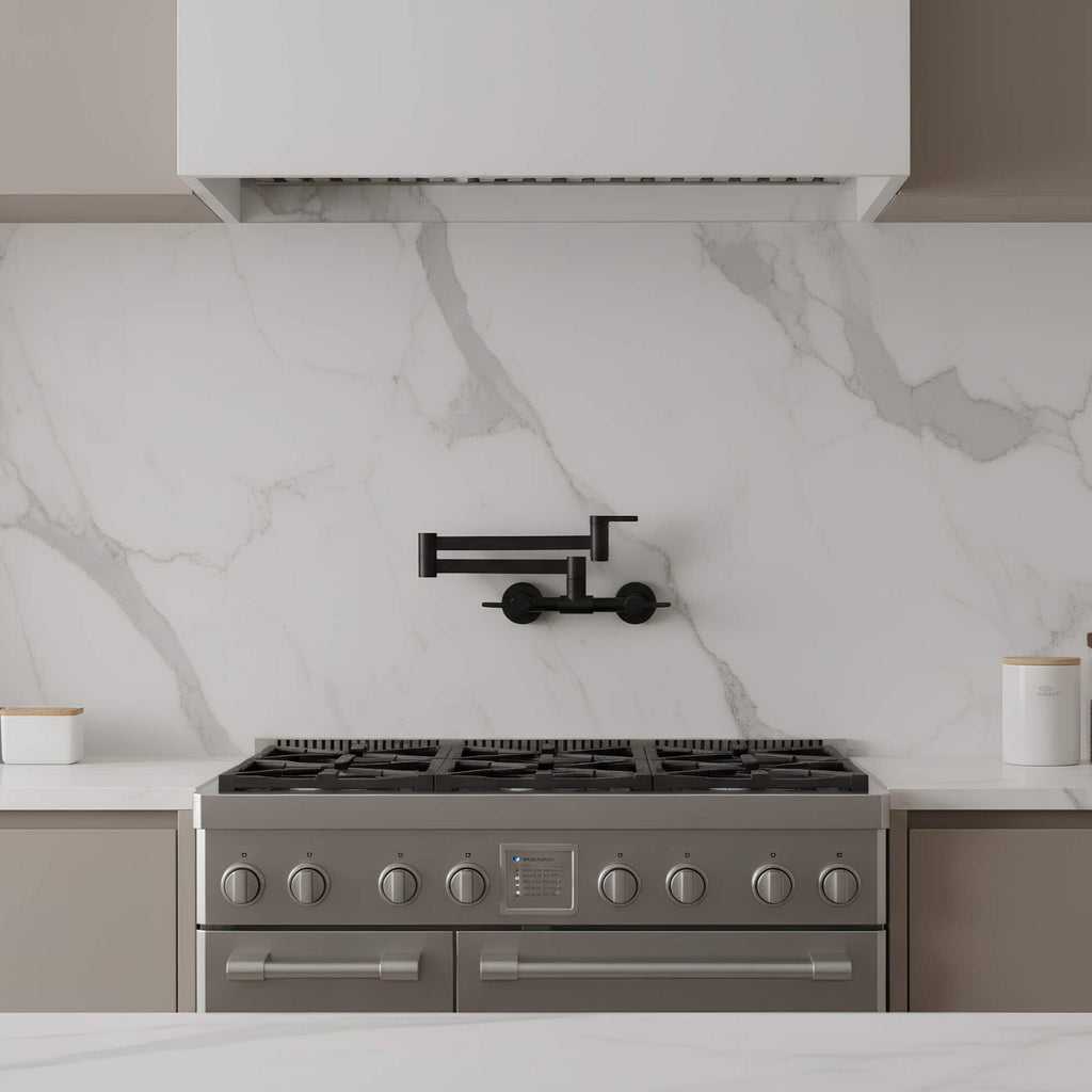Robinet rabattable mural cuisine - Chrome