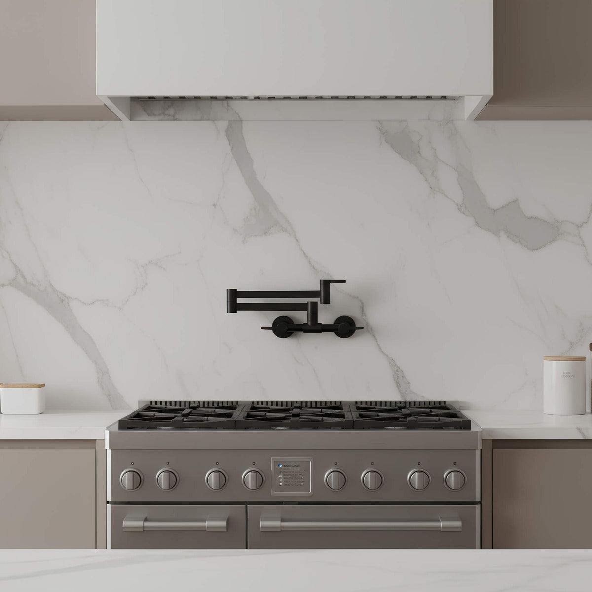 Robinet rabattable mural cuisine - Chrome