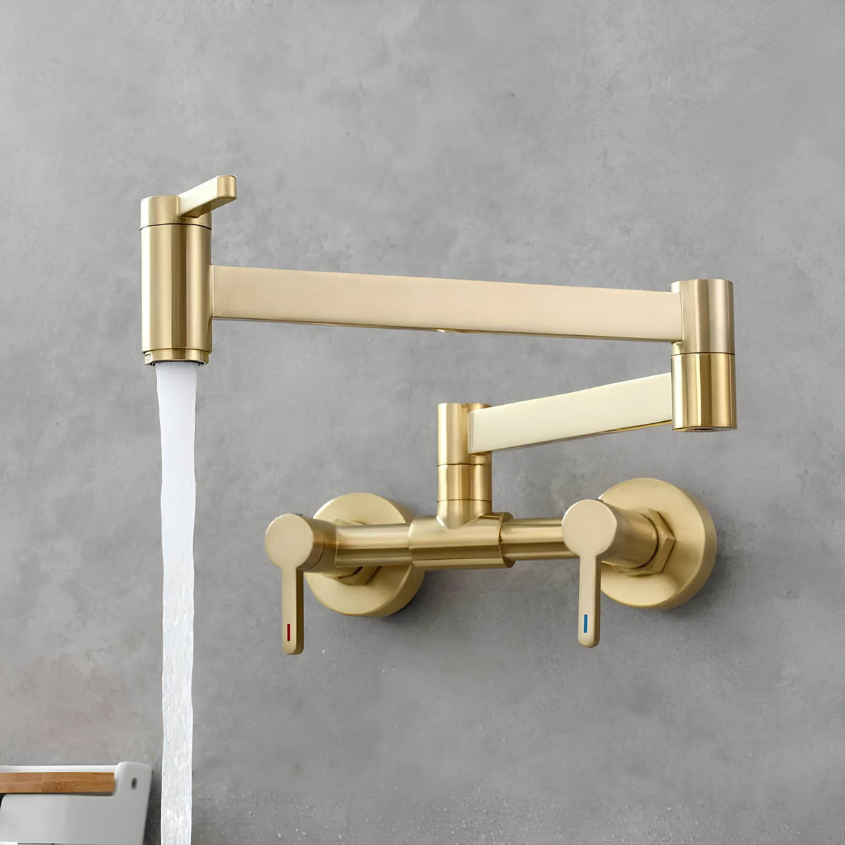 Robinet rabattable mural cuisine - Chrome