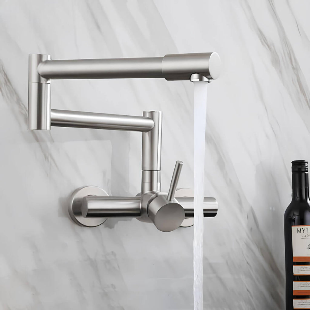 Robinet rabattable mural pivotant - Gris