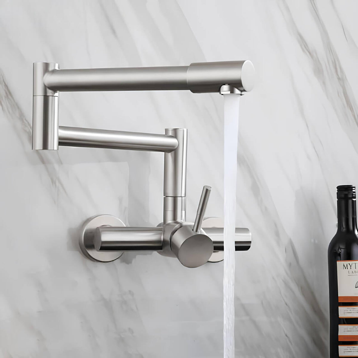 Robinet rabattable mural pivotant - Gris