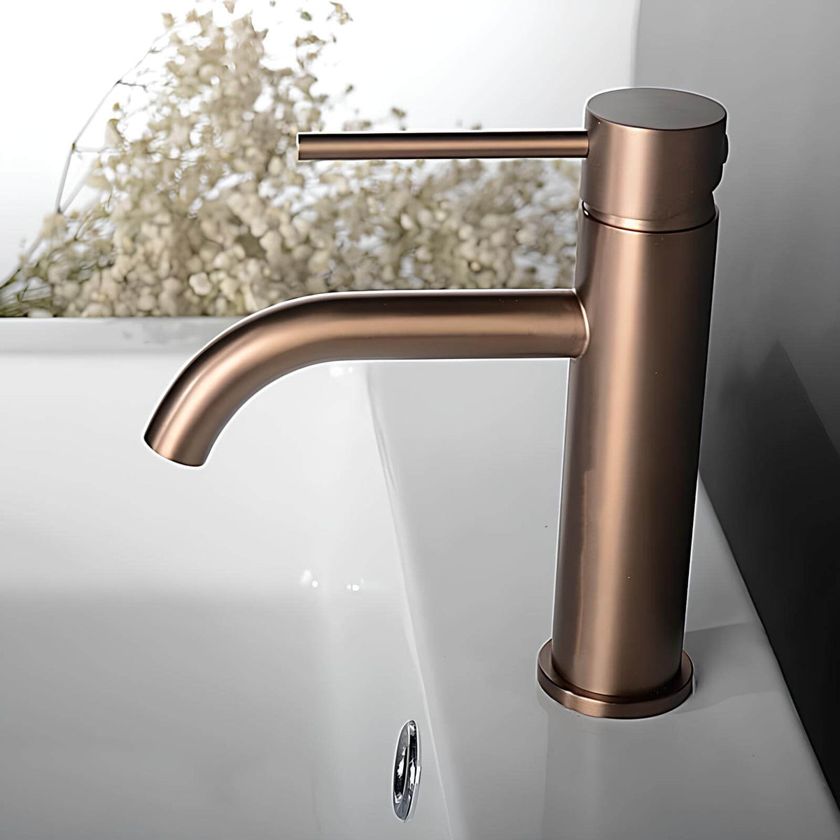 Robinet lavabo élégance moderne - Or brossé