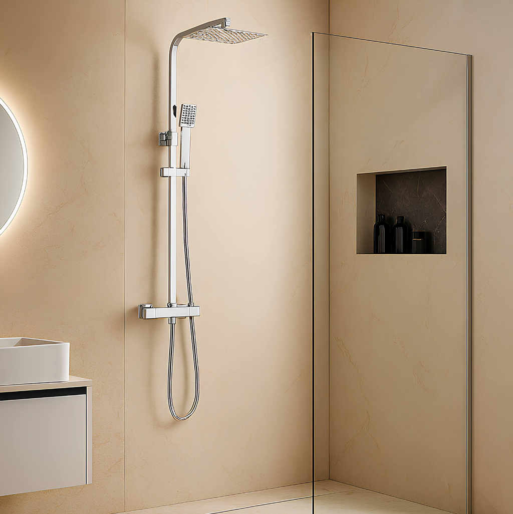 Robinet thermostatique ensemble de douche - Chrome