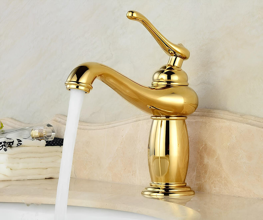 Robinet lavabo à l’ancienne - Élégance vintage - Noir