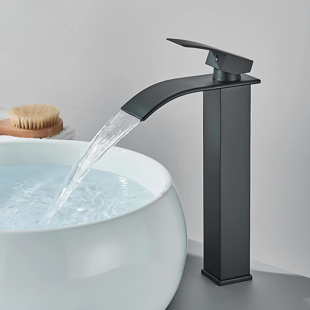 Robinet vasque - Bec cascade - Chrome