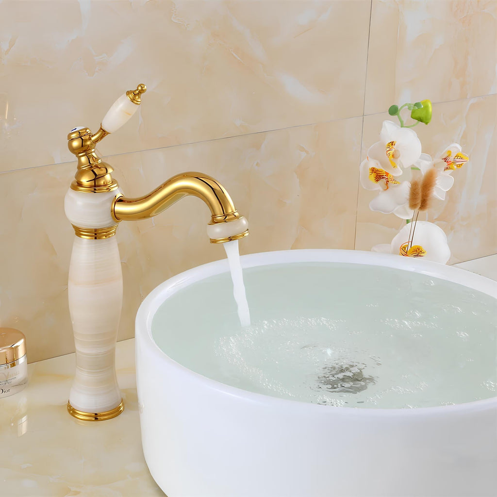 Robinet vasque - décoration marbre - Marbre