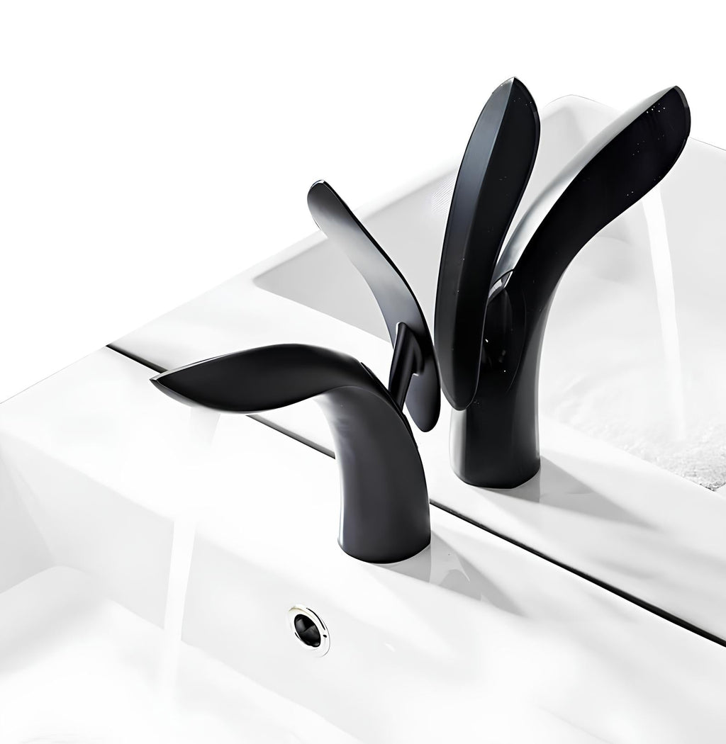 Robinet vasque - design "Requin" - Noir