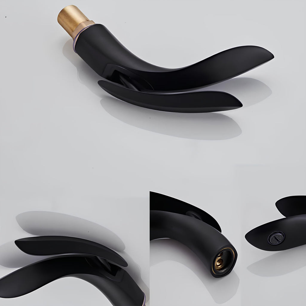 Robinet vasque - design "Requin" - Or Rose